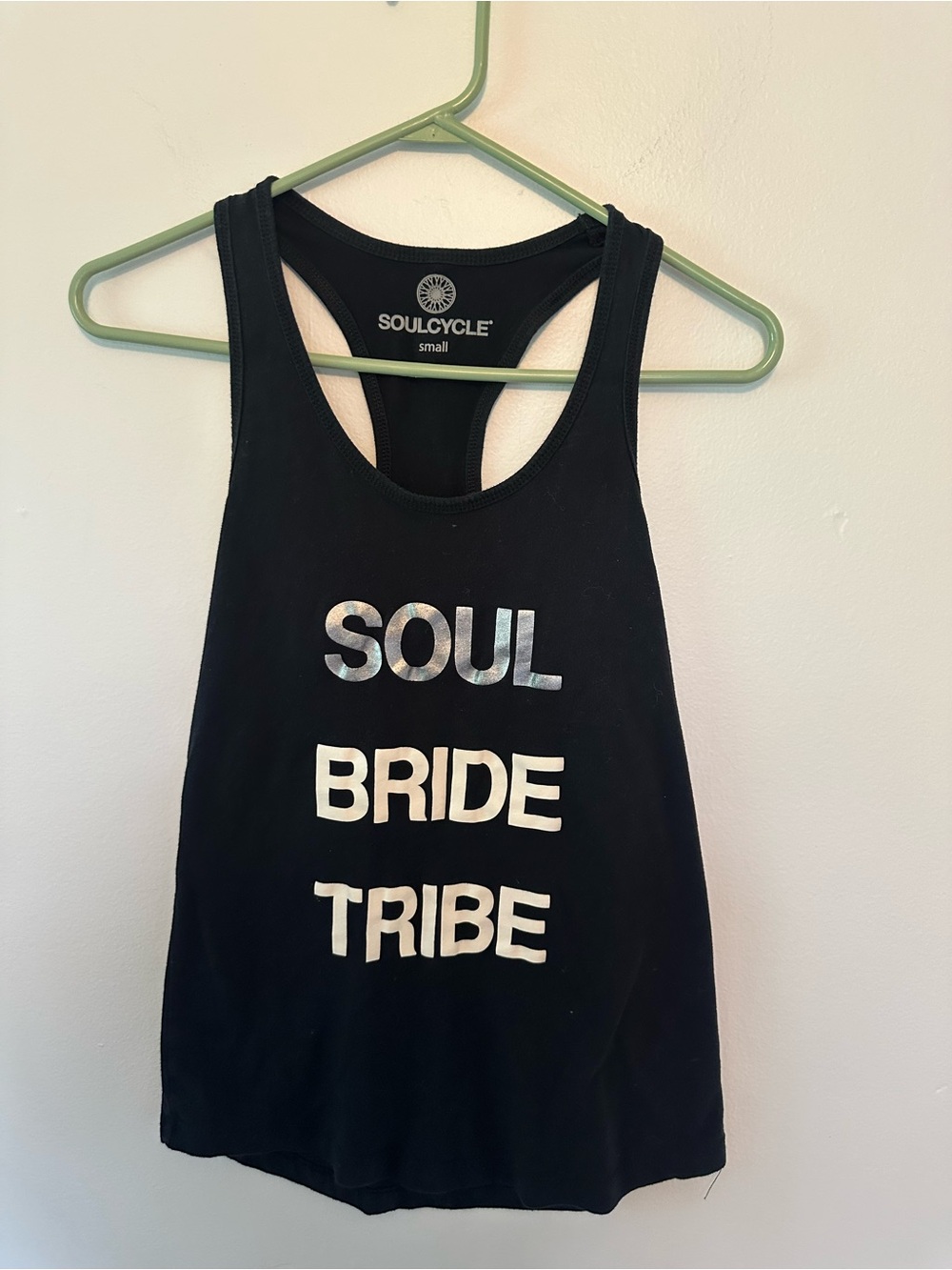 SoulCycle Size S Black "Soul Bride Tribe" Graphic Spin Workout Tank Top